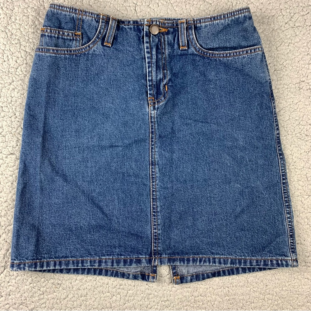 Abercrombie & Fitch Denim Mini Skirt Size 12 Youth 26" Vintage Made in USA Short